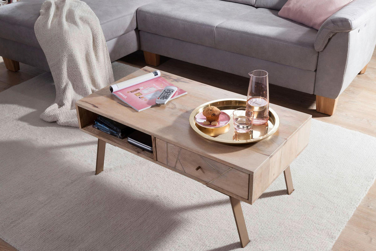 Couchtisch braun B/H/T: ca. 95x42x50 cm Couchtisch - braun (95,00/42,00/50,00cm) - Wohnling