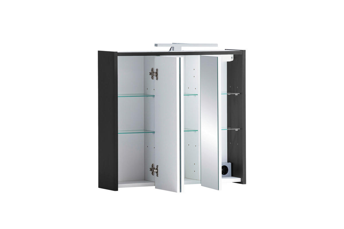 Spiegelschrank Sander anthrazit B/H/T: ca. 65x62,7x16 cm Sander - anthrazit (65,00/62,70/16,00cm) - Möbelpartner