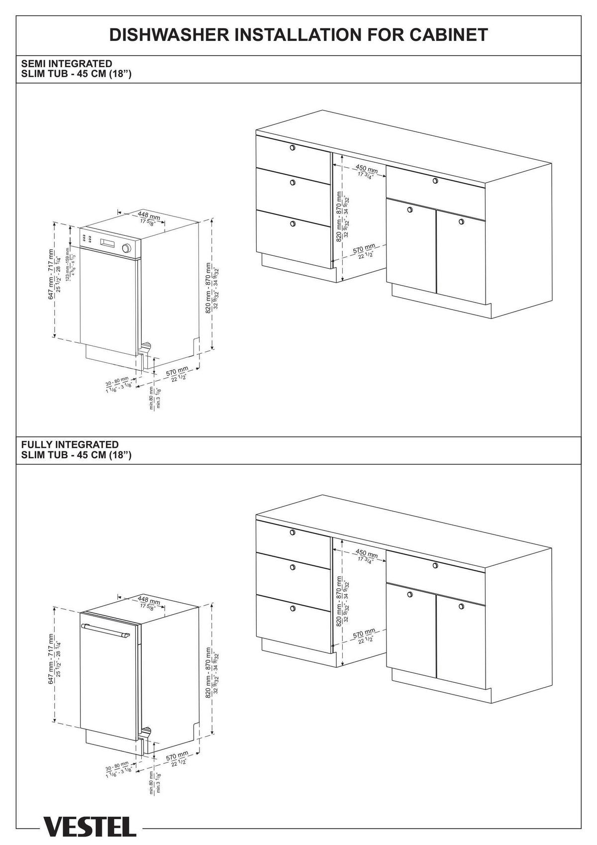 Mican Einbaugeschirrspüler GSV45D Edelstahloptik Edelstahl B/H/T: ca. 44,8x82x55 cm GSV45D - Edelstahloptik (44,80/82,00/55,00cm) - Mican