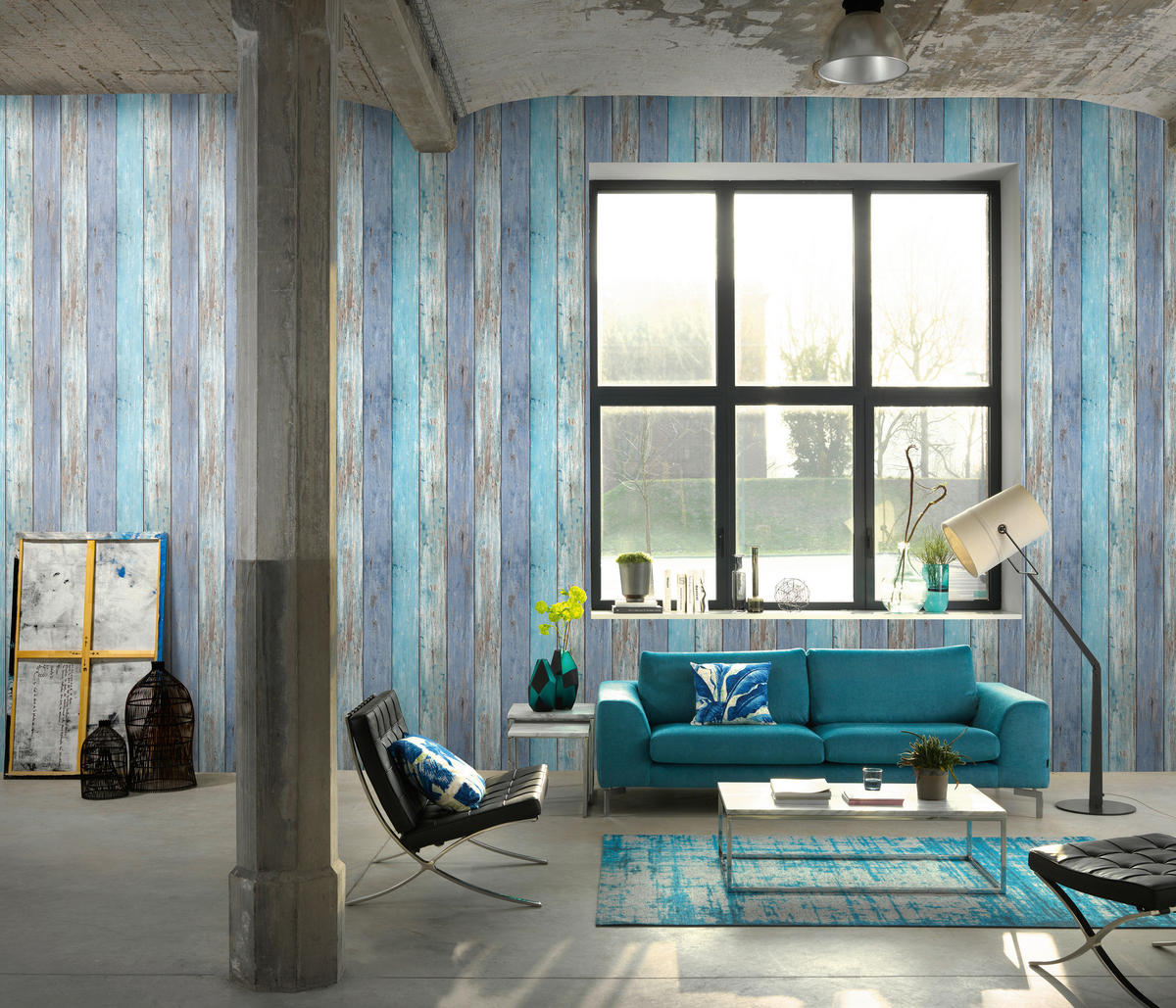 Vliestapete Holzoptik blau B/L: ca. 53x1005 cm Vliestapete_10200-08 - blau (53,00/1005,00cm)