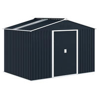 Outsunny Gartenhaus dunkelgrau B/H/L: ca. 195x192x277 cm Gartenhaus - dunkelgrau (277,00/195,00/192,00cm) - Outsunny