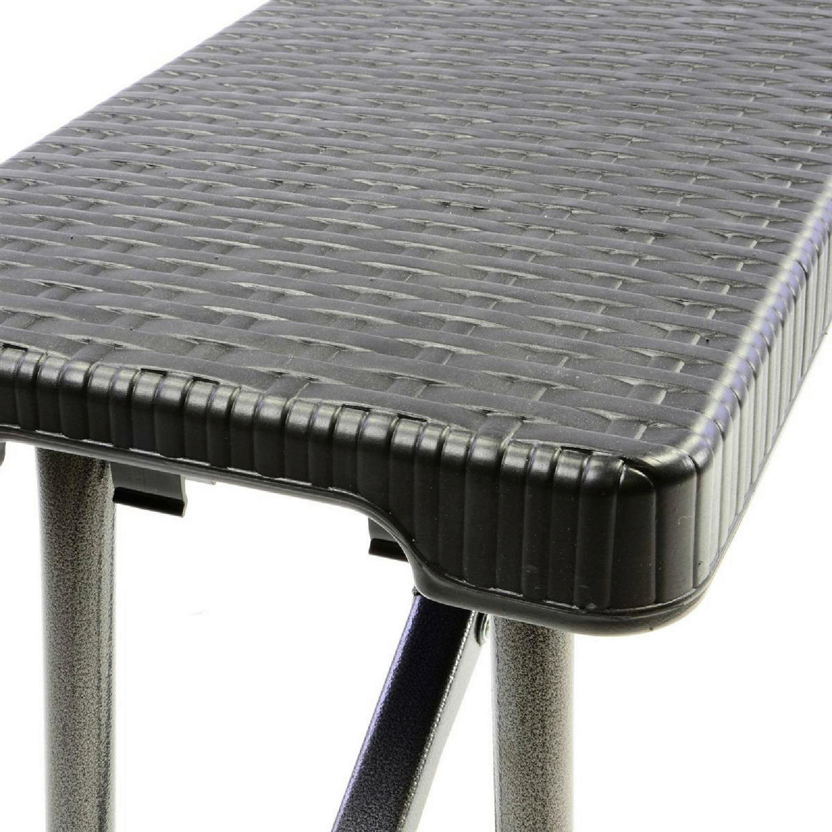 VCM Klappbank schwarz Metall B/H/L: ca. 25x43x180 cm Klappbank - schwarz (180,00/25,00/43,00cm) - VCM