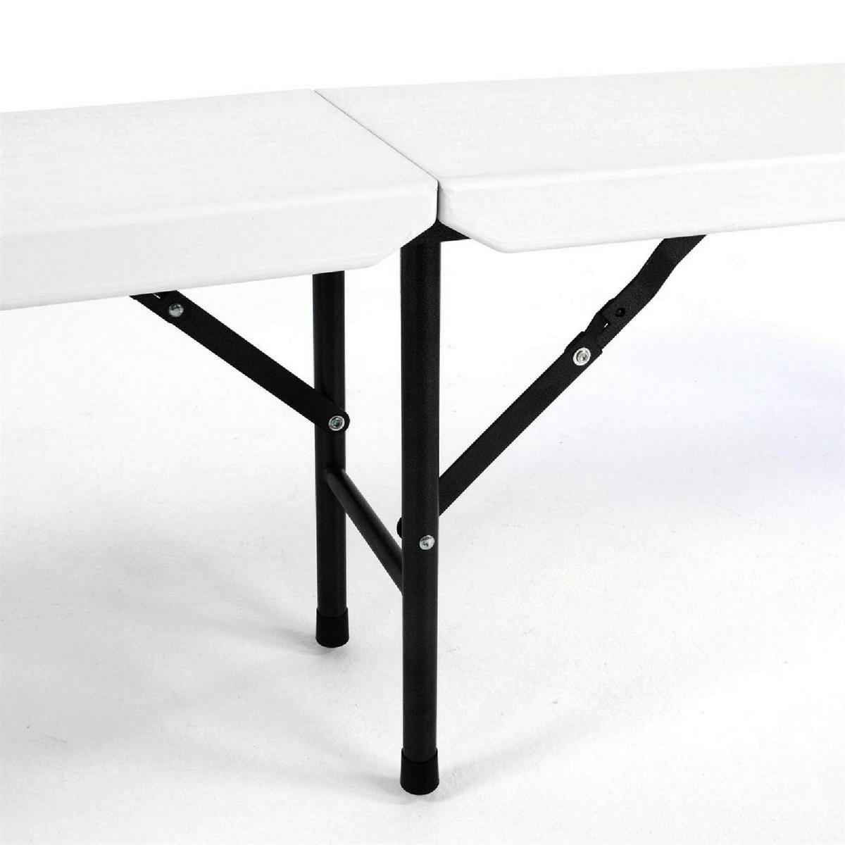 VCM Klappbank weiß Kunststoff B/H/L: ca. 25x41x180 cm Klappbank - weiß (180,00/25,00/41,00cm) - VCM