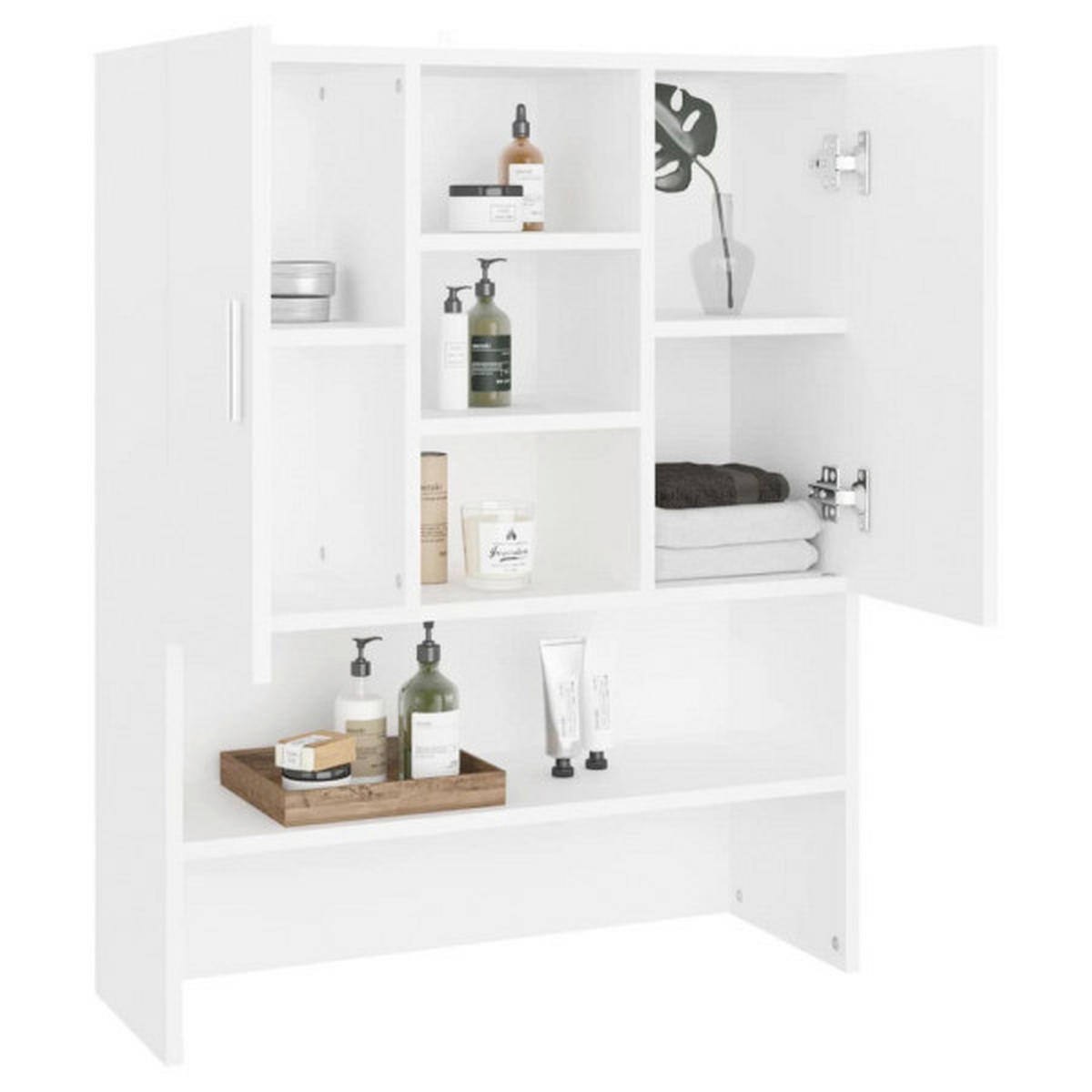 VidaXL Waschmaschinenschrank weiß B/H/T: ca. 71x181,5x71,5 cm Waschmaschinenschrank - weiß (71,00/181,50/71,50cm) - VidaXL