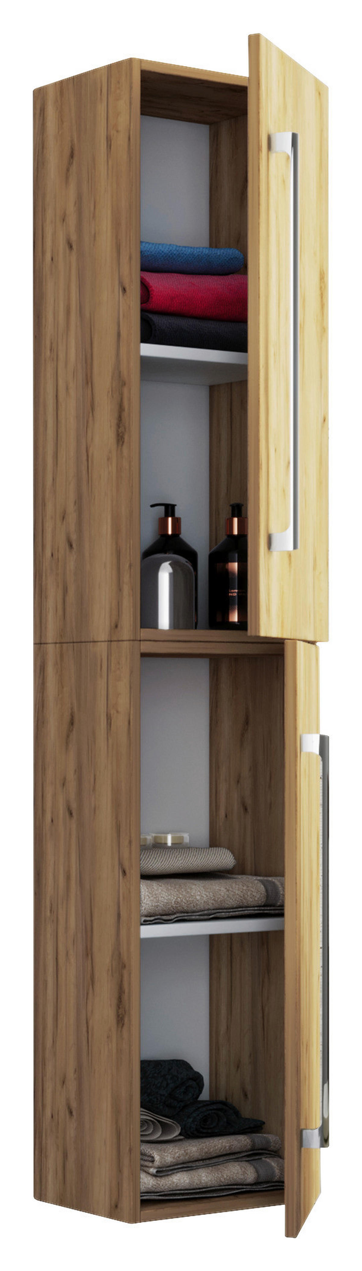 Hochschrank Badinos Eiche Honig Nachbildung B/H/T: ca. 33x150x22 cm Badinos - Eiche (33,00/150,00/22,00cm) - VCM Möbel