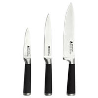 MASTERPRO Messerset FOODIES COLLECTION schwarz Edelstahl 3 tlg. FOODIES COLLECTION - schwarz - MASTERPRO
