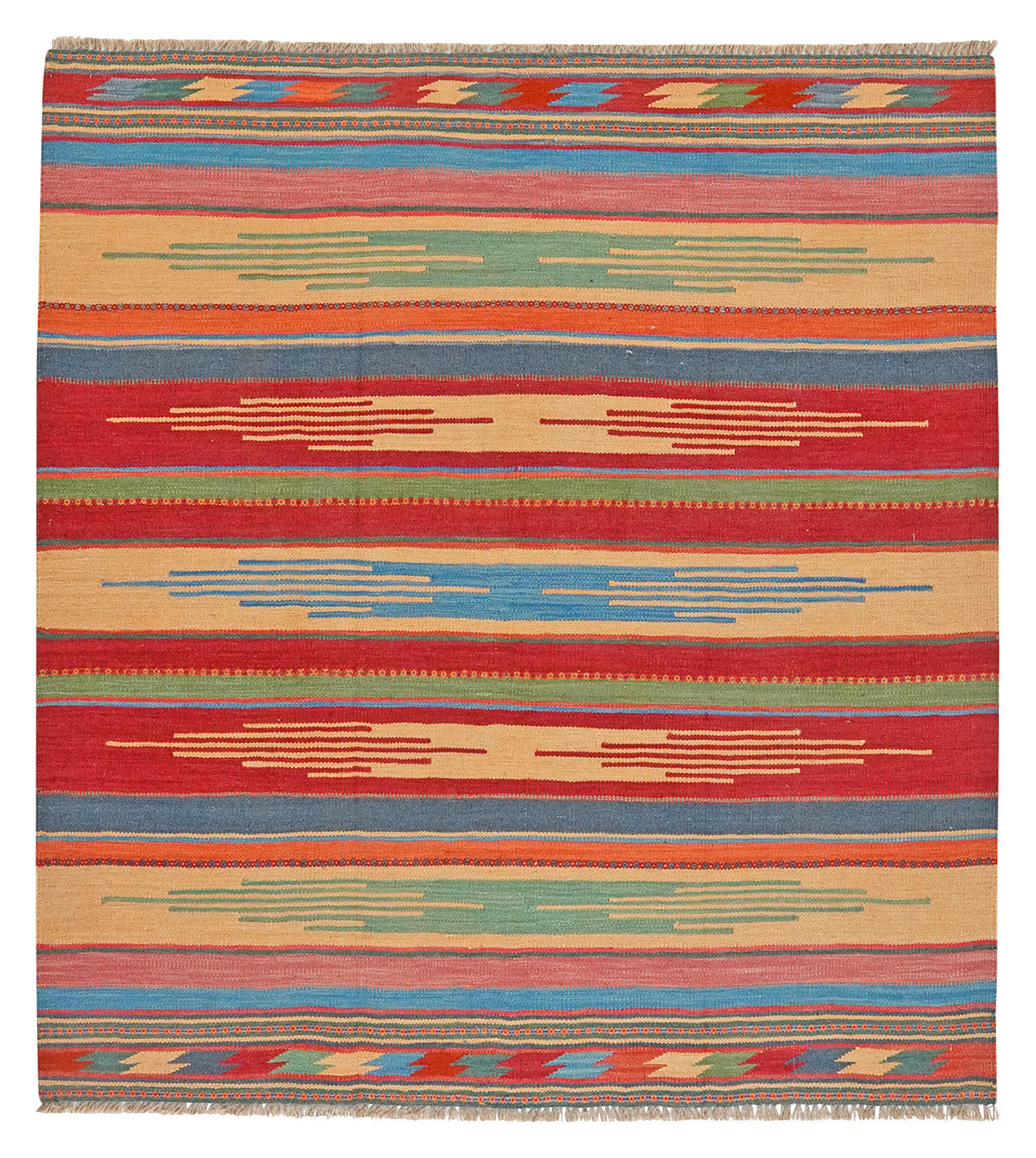 PersaTepp Teppich Kelim Gashgai bunt B/L: ca. 132x145 cm günstig online kaufen