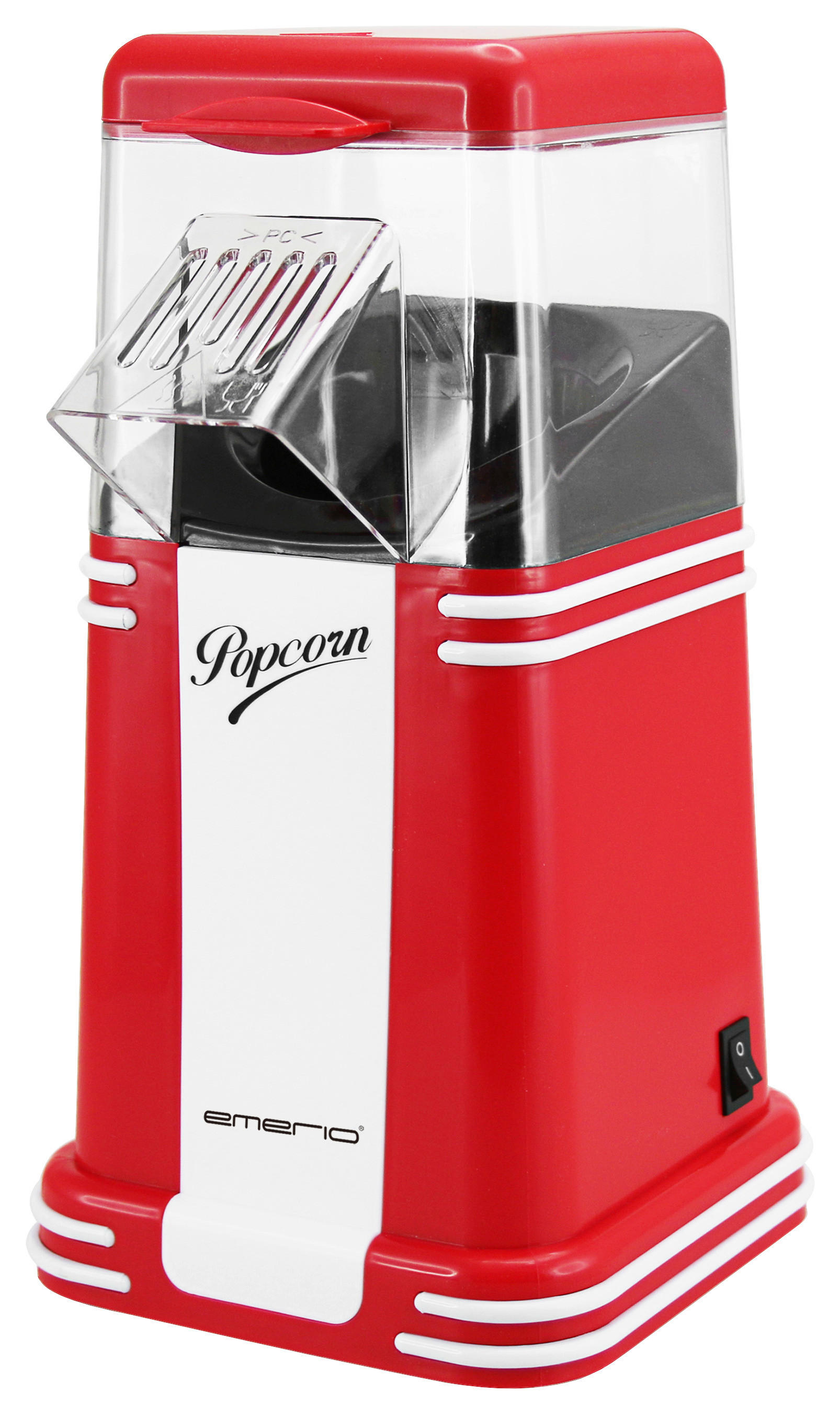Emerio Popcorn-Maschine POM-111241 rot B/H/L: ca. 15x29x15 cm Popcornmaschine POM-111241 - rot (15,00/15,00/29,00cm) - Emerio