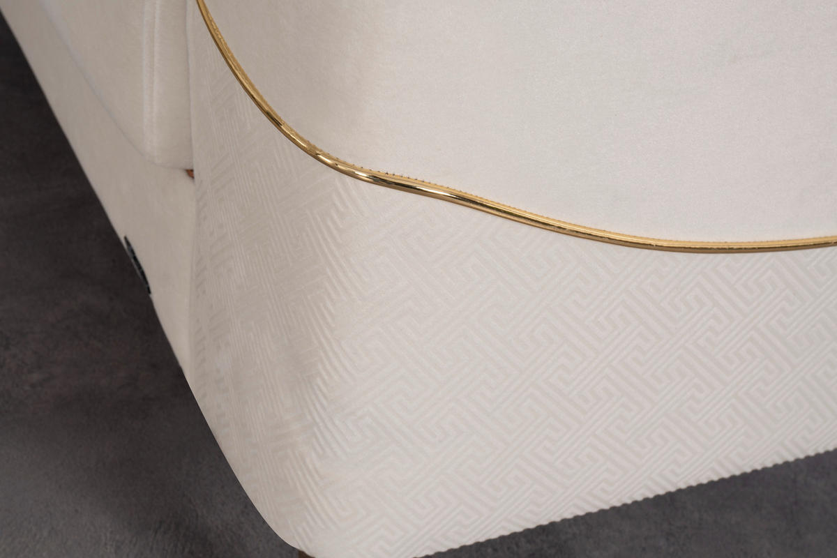 Sofa 3-2-1 Salda beige Microfaser Salda - gold/beige