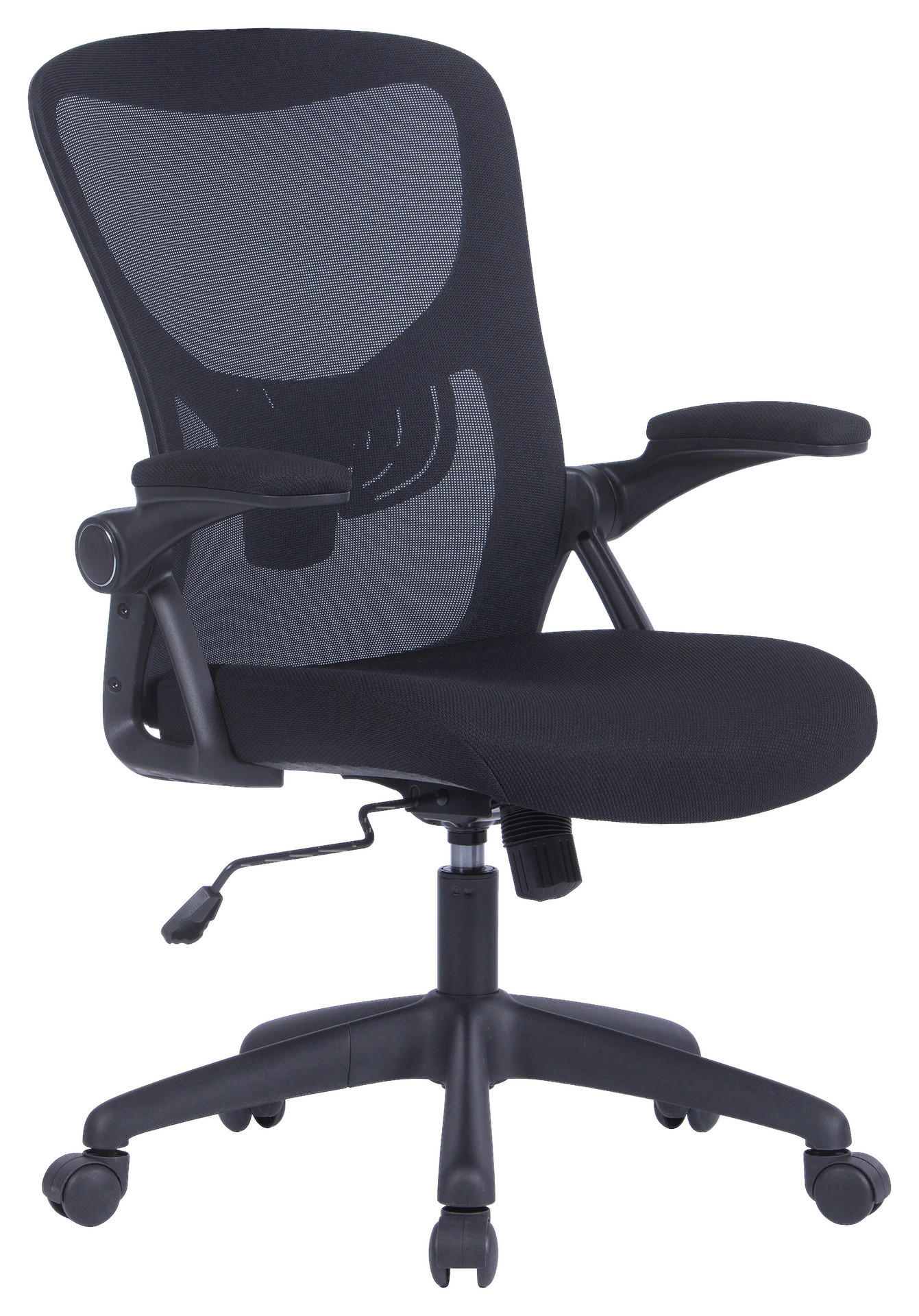 Chefsessel FLEX schwarz schwarz schwarz Webstoff Netzstoff Kunststoff FLEX - schwarz - byLIVING