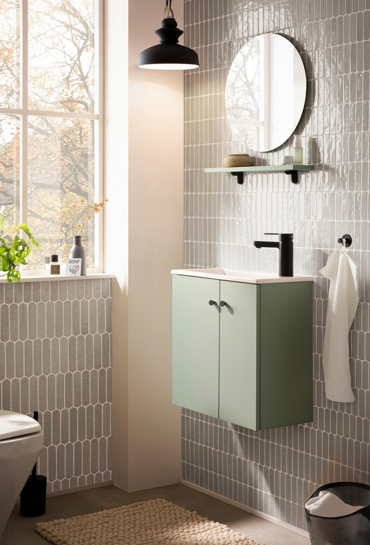 Waschbeckenunterschrank Ebba Pistazie B/H/T: ca. 50x51,4x25 cm Ebba - Pistazie (50,00/51,40/25,00cm) - Schildmeyer