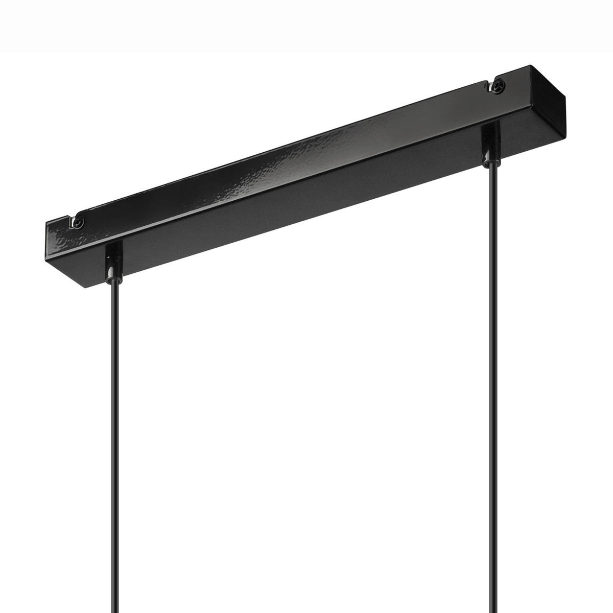 Lamkur Pendelleuchte schwarz Metall B/H/L: ca. 24x86x24 cm E27 2 Brennstellen ZOYA - schwarz (24,00/24,00/86,00cm) - Lamkur