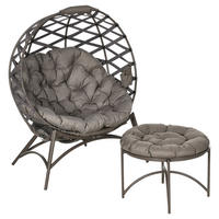 Outsunny Gartenstuhl-Set sand Polyester B/H/L: ca. 75x142x118 cm Gartenstuhl-Set - sand (118,00/75,00/142,00cm) - Outsunny