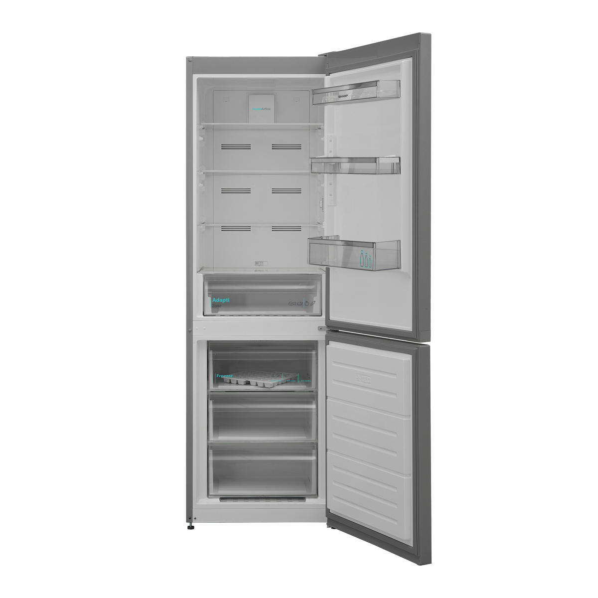 Sharp Kühl-/Gefrierkombination SJ-BAP9RMXLC-EU Inox B/H/T: ca. 59,5x186x60 cm Kühl-/Gefrierkombi SJ-BAP9RMXLC-EU - Inox (59,50/186,00/60,00cm) - Sharp