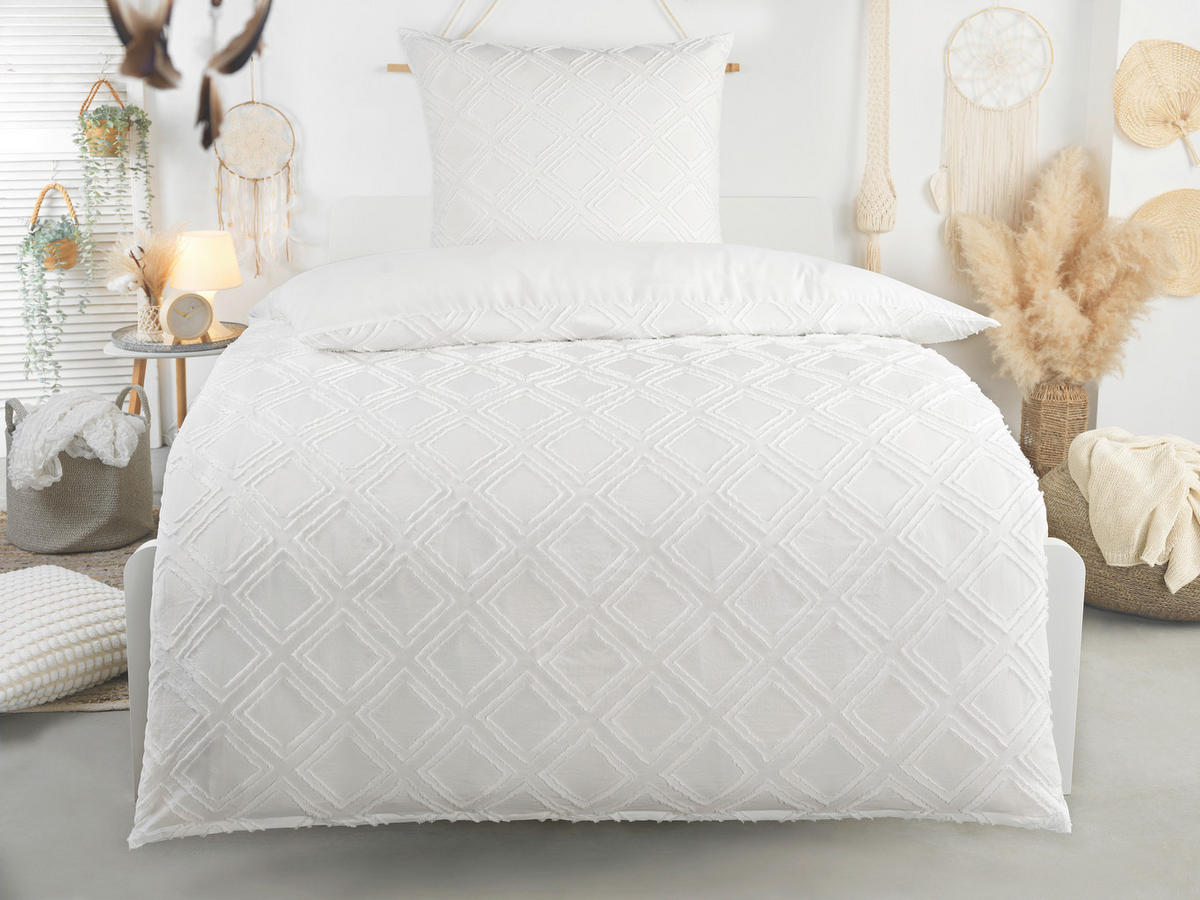 Microfaser Bettwäsche Bettwäsche_Microfaser_Boho ivory - ivory (135,00/200,00cm)
