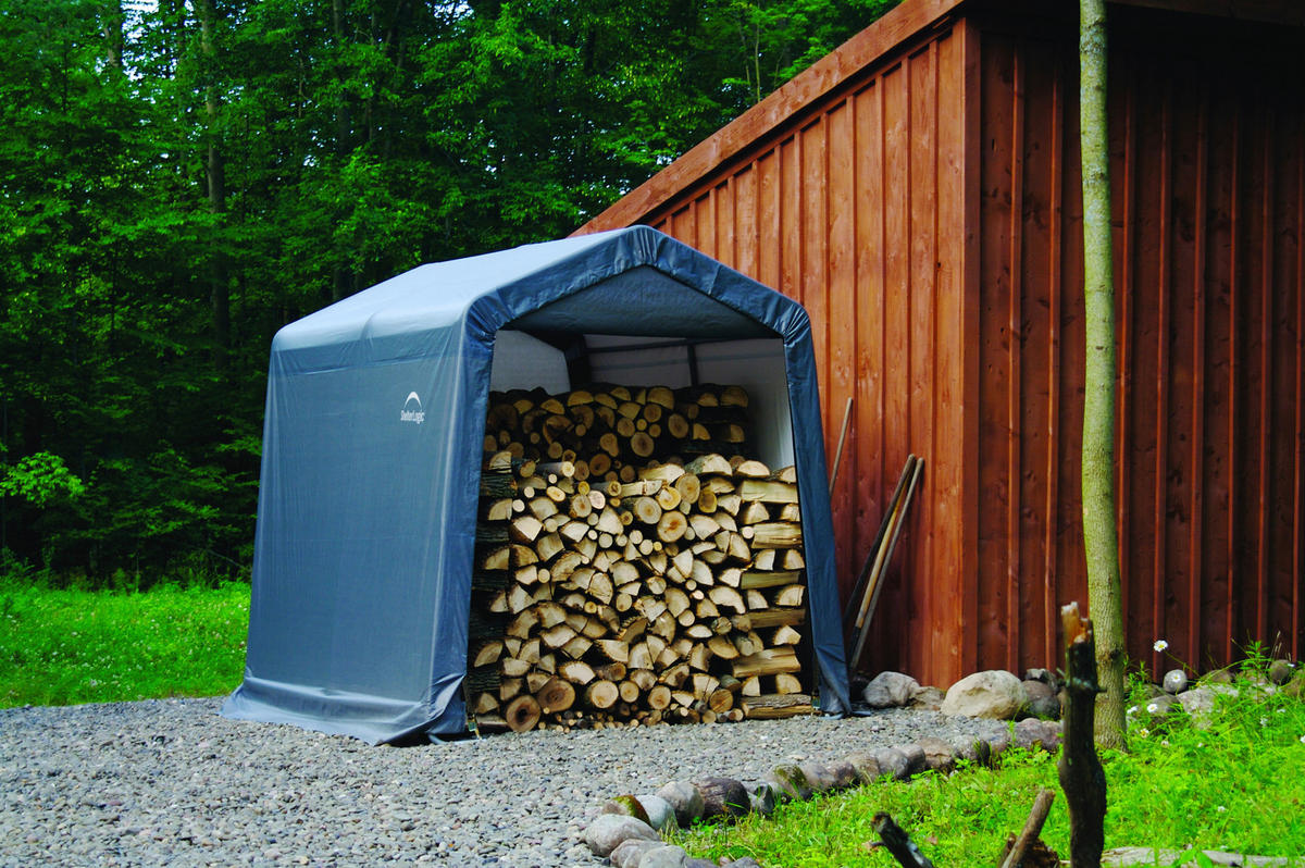 ShelterLogic Foliengerätehaus 5,76m² B/H/T: ca. 240x240x240 cm 5,76m² - grün (240,00/240,00/240,00cm) - ShelterLogic