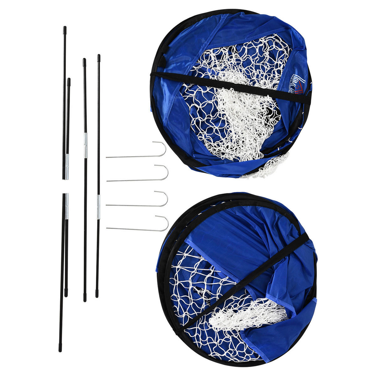 HOMCOM Fußballtor blau B/H/T: ca. 123x80x80 cm Fußballtor im 2er Set - blau (123,00/80,00/80,00cm) - HOMCOM