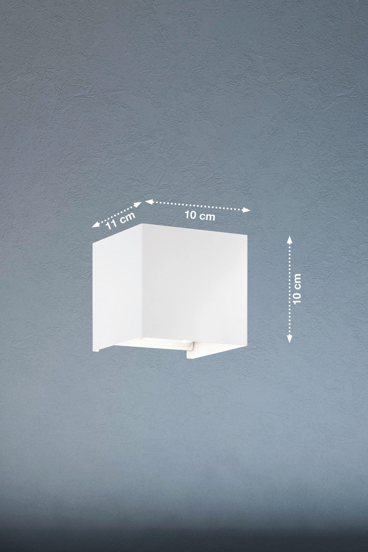LED-Außen-Wandleuchte 30258 weiß B/H/T: ca. 11x10x10 cm Wall - weiß (11,00/10,00/10,00cm) - Fischer & Honsel
