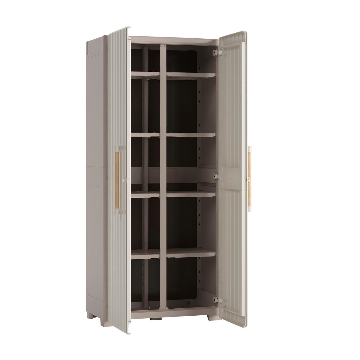 Keter Kunststoffschrank Groove Utility beige Kunststoff B/H/T: ca. 80x180x45 cm Groove Utility - beige (80,00/180,00/45,00cm) - Keter