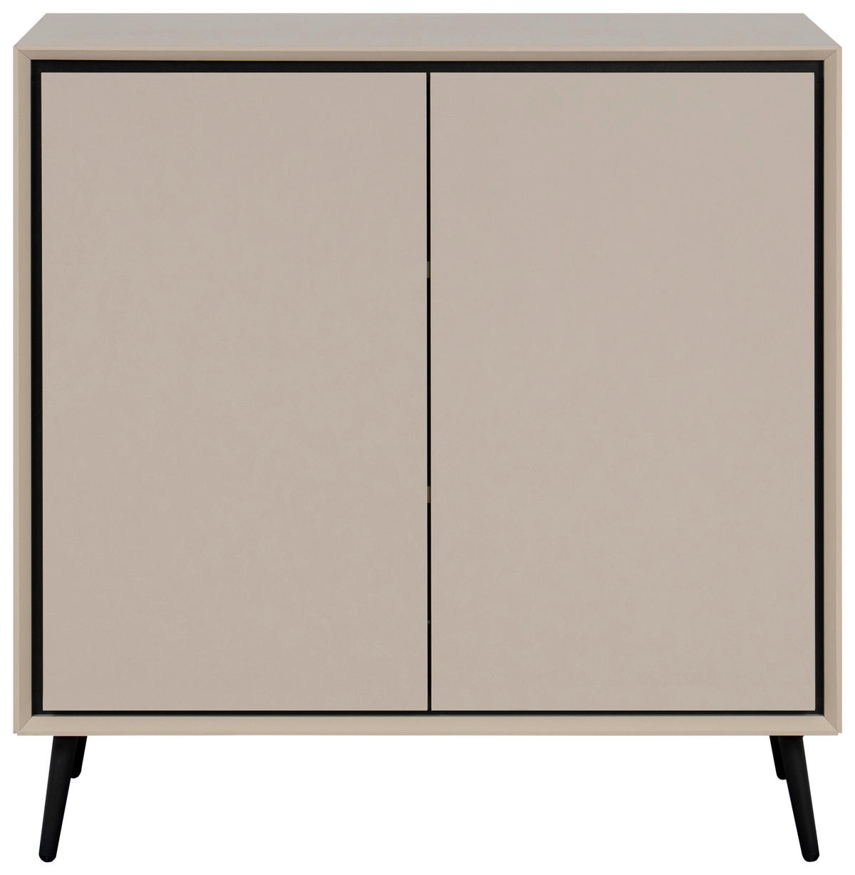Kommode Arona sand schwarz B/H/T: ca. 90x90x38 cm Arona - sand/schwarz (90,00/90,00/38,00cm)