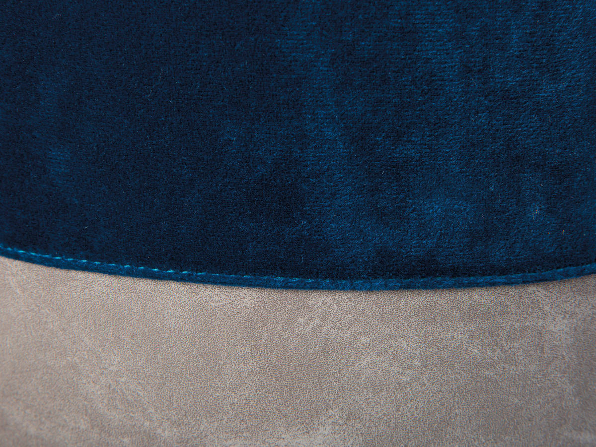 Inter Link Hocker Osane blau MDF Samtoptik B/H/T: ca. 38x43x33 cm Osane - blau (38,00/43,00/33,00cm) - Inter Link