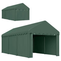 Outsunny Carport B/H/L: ca. 300x280x594 cm Carport - grün (594,00/300,00/280,00cm) - Outsunny