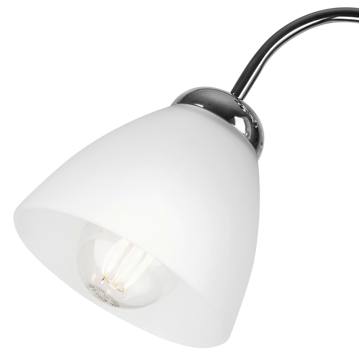 Lamkur Deckenleuchte MIRANDA 43593 Chrom Glas Metall H/L: ca. 31x50 cm E27 3 Brennstellen Miranda - Chrom (50,00cm) - Lamkur
