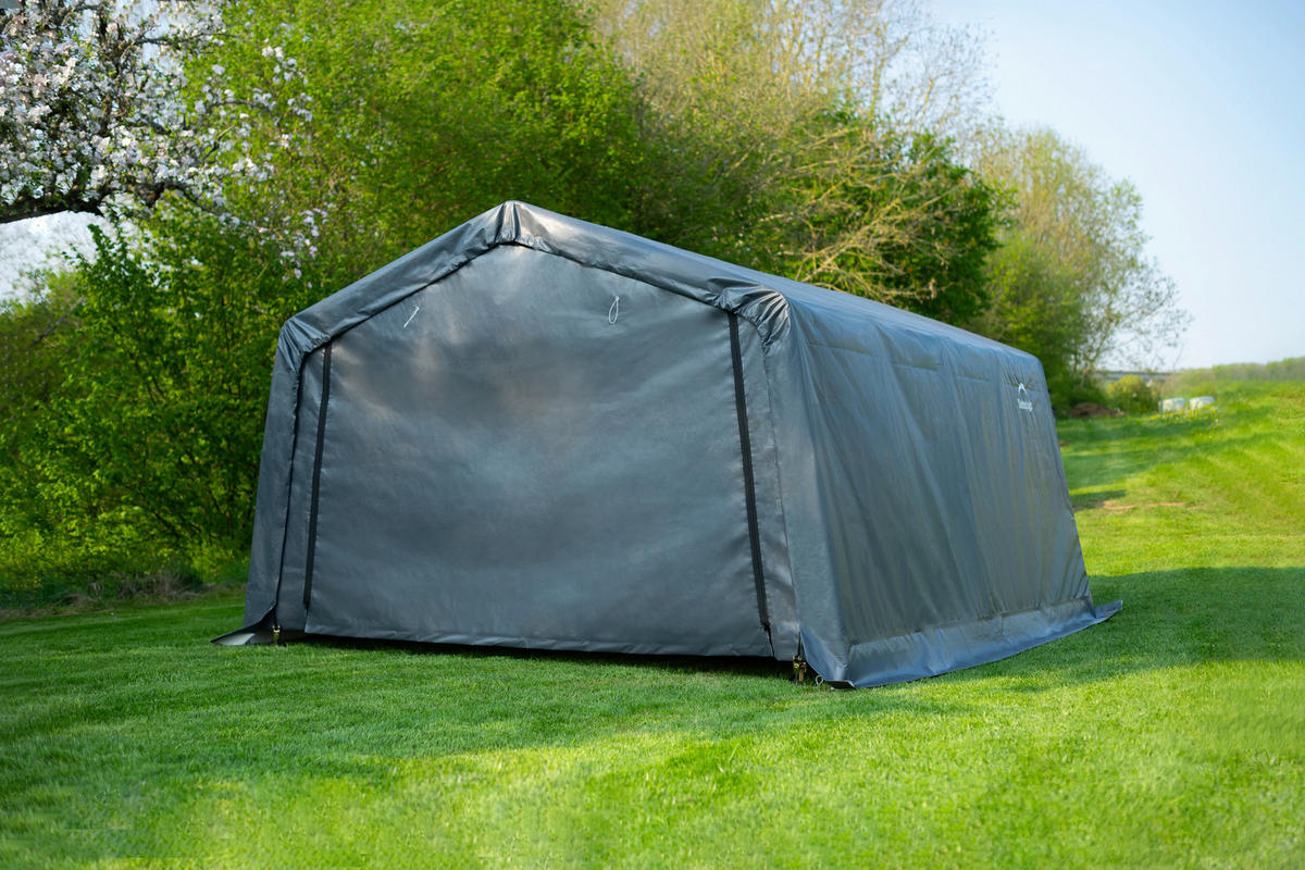 ShelterLogic Weidezelt 18m² grau Kunststoff 18m² - grau - ShelterLogic