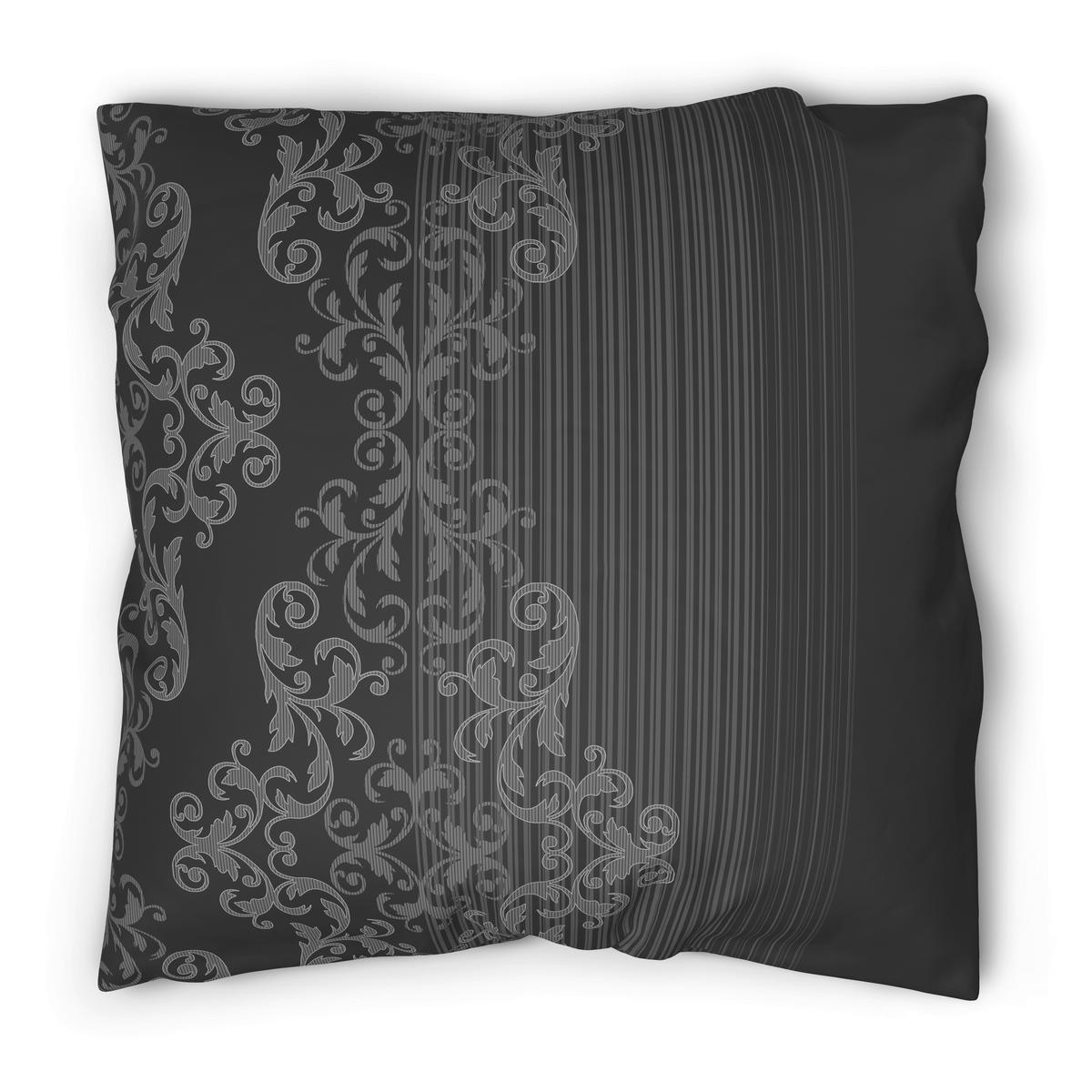 Baumwoll Bettwäsche Cotton touch Bettwäsche_Cotton-Touch Ornament - anthrazit (135,00/200,00cm) - Sensation