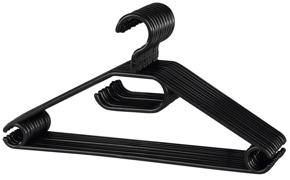 POCOline Kleiderbügel schwarz Kunststoff Kleiderbügel_8erSet_POCOline - schwarz (41,00/7,00/22,00cm) - POCOline