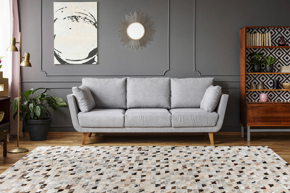 360Living Teppich Lavin silber B/L: ca. 80x150 cm Lavin - multicolor/silber (80,00/150,00cm) - 360Living