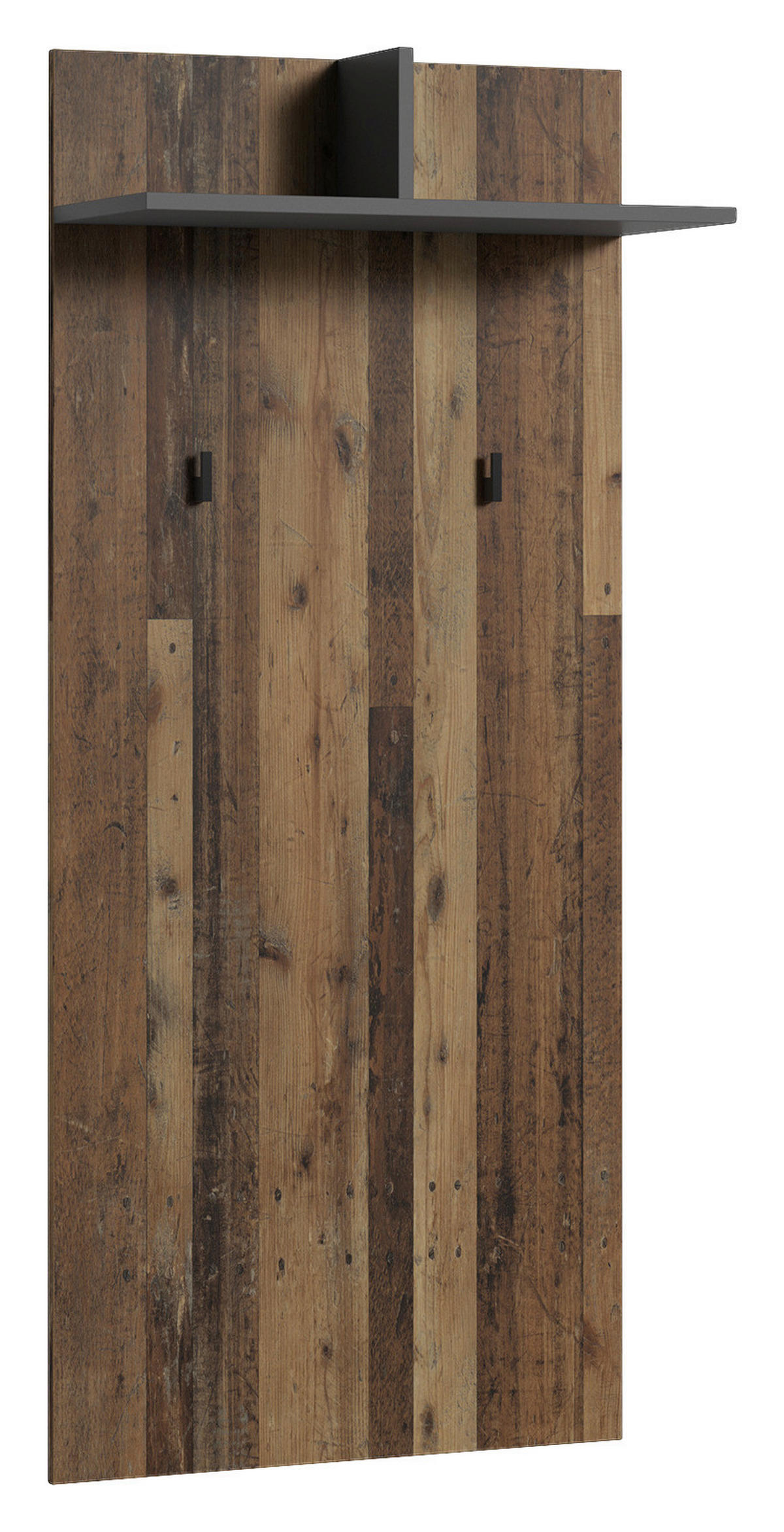 Wandpaneel BEN Eiche Old Wood Nachbildung anthrazit B/H/T: ca. 60x136x27 cm BEN - Eiche/anthrazit (60,00/136,00/27,00cm) - byLIVING