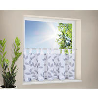 Scheibengardine Blättchen grau B/L: ca. 150x50 cm Blättchen - grau (150,00/50,00cm) - POCOline