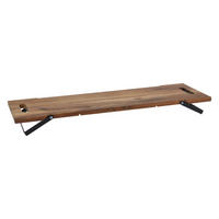 Schneidbrett natur Akazie B/L: ca. 68x20 cm Servierbrett - natur/schwarz (68,00/20,00cm)