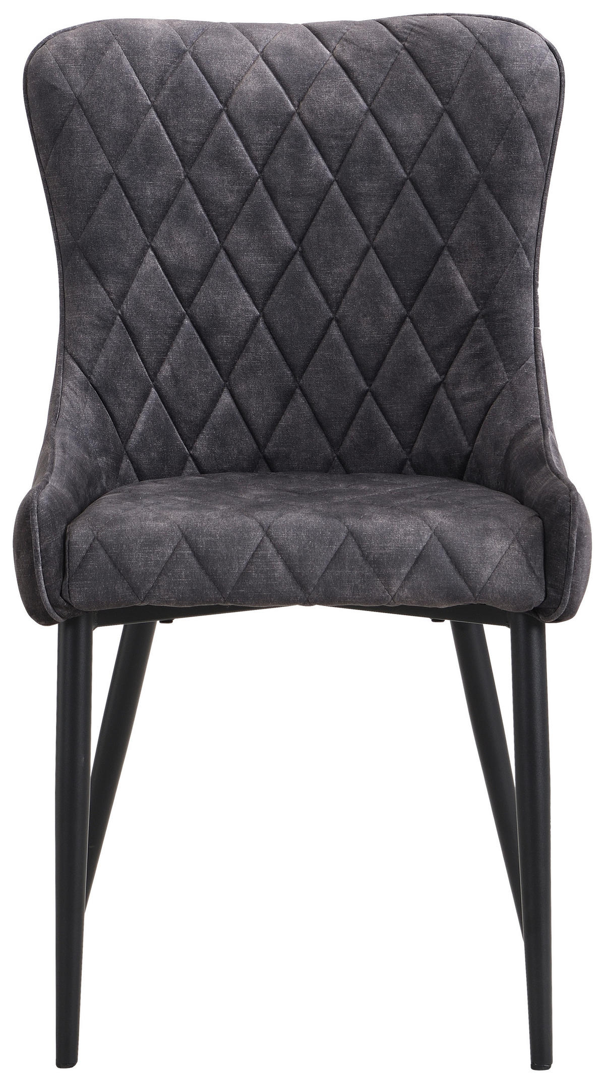 Stuhl Jackson anthrazit Samtoptik B/H/T: ca. 51x95x60 cm Jackson - schwarz/anthrazit (51,00/95,00/60,00cm)