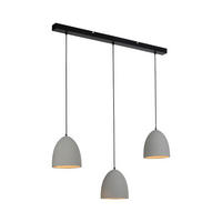 Paul Neuhaus Pendelleuchte ETON 2233-22 grau Beton Eisen B/H/D: ca. 21x120x100 cm E27 3 Brennstellen ETON - grau (100,00/120,00cm) - Paul Neuhaus