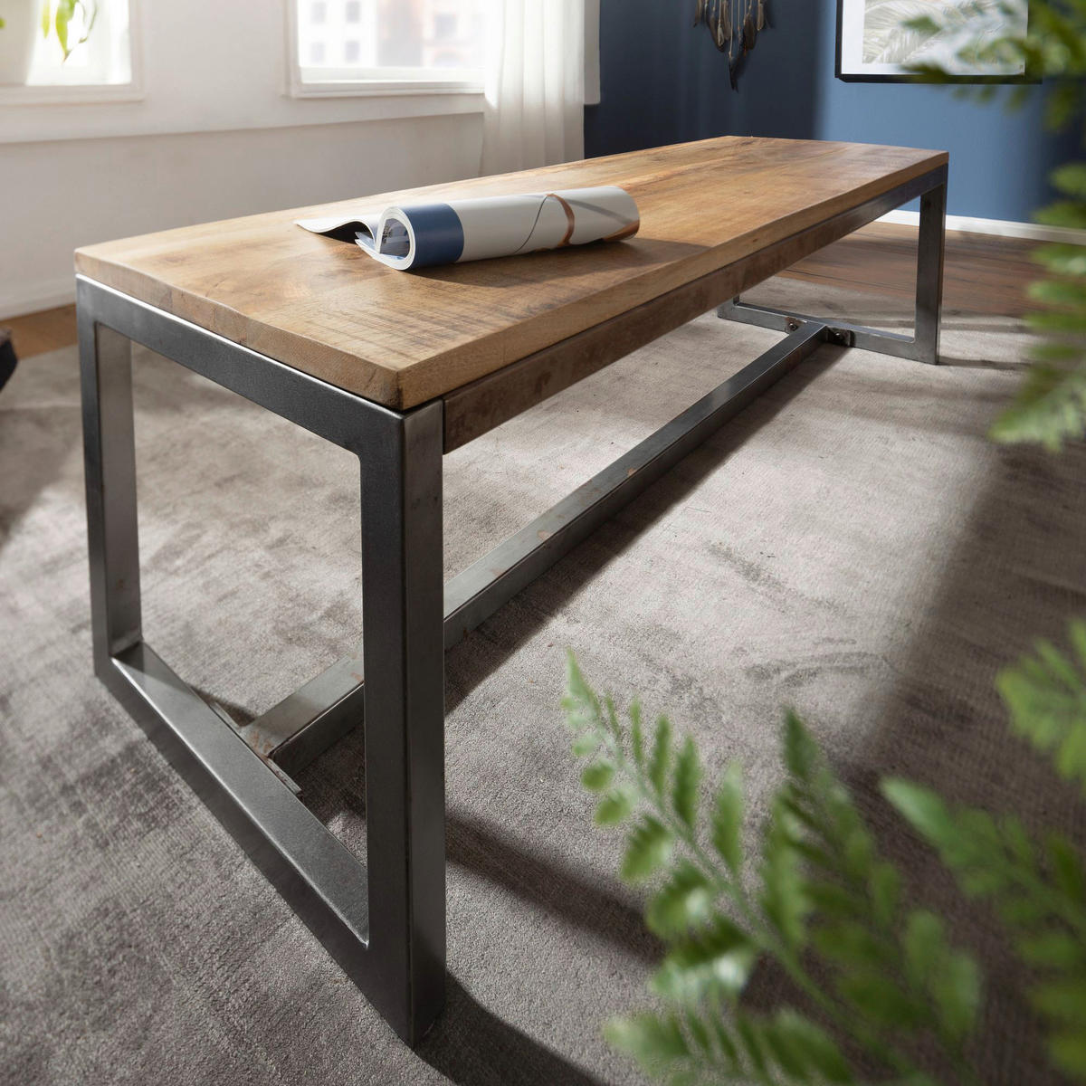 Eckbank natur B/H/T: ca. 120x46x45 cm Esszimmersitzbank - natur (120,00/46,00/45,00cm) - Wohnling