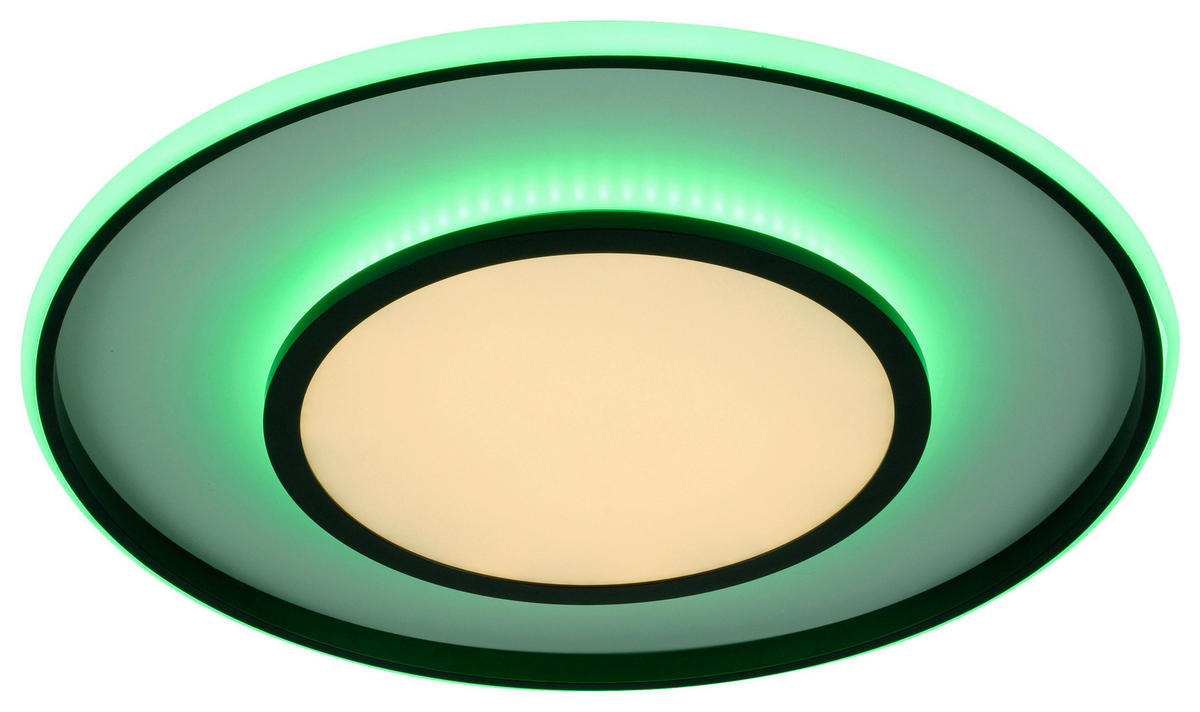 Just Light LED-Deckenleuchte ARENDA 11627-18 schwarz weiß Kunststoff Eisen Aluminium H/D: ca. 7,1x60 cm 1 Brennstellen ARENDA - weiß/schwarz (60,00/7,10cm) - Just Light