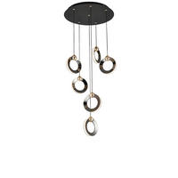 POCOline LED-Pendelleuchte schwarz Metall B/H/L: ca. 32x148x32 cm 6.0 Brennstellen MUSTER-LED-Pendelleuchte_Emilie - schwarz (32,00/32,00/148,00cm) - POCOline