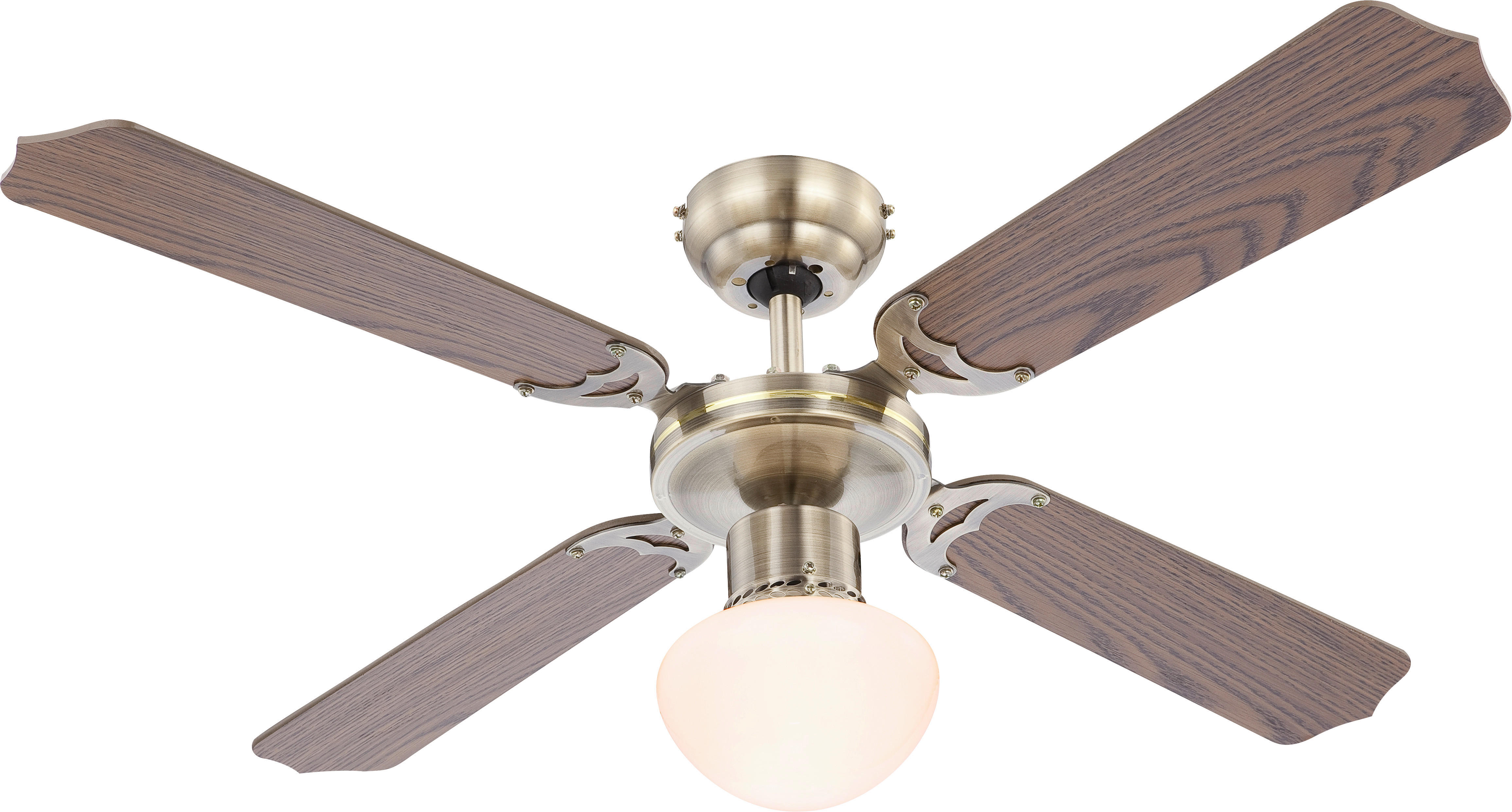 GLOBO Deckenventilator 309 Eiche weiß H/D: ca. 42x106 cm max. 60 W Deckenventilator_Champion - Eiche/weiß (106,00/42,00cm) - GLOBO