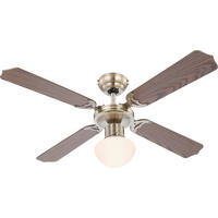 GLOBO Deckenventilator 309 Eiche weiß H/D: ca. 42x106 cm max. 60 W Deckenventilator_Champion - Eiche/weiß (106,00/42,00cm) - GLOBO