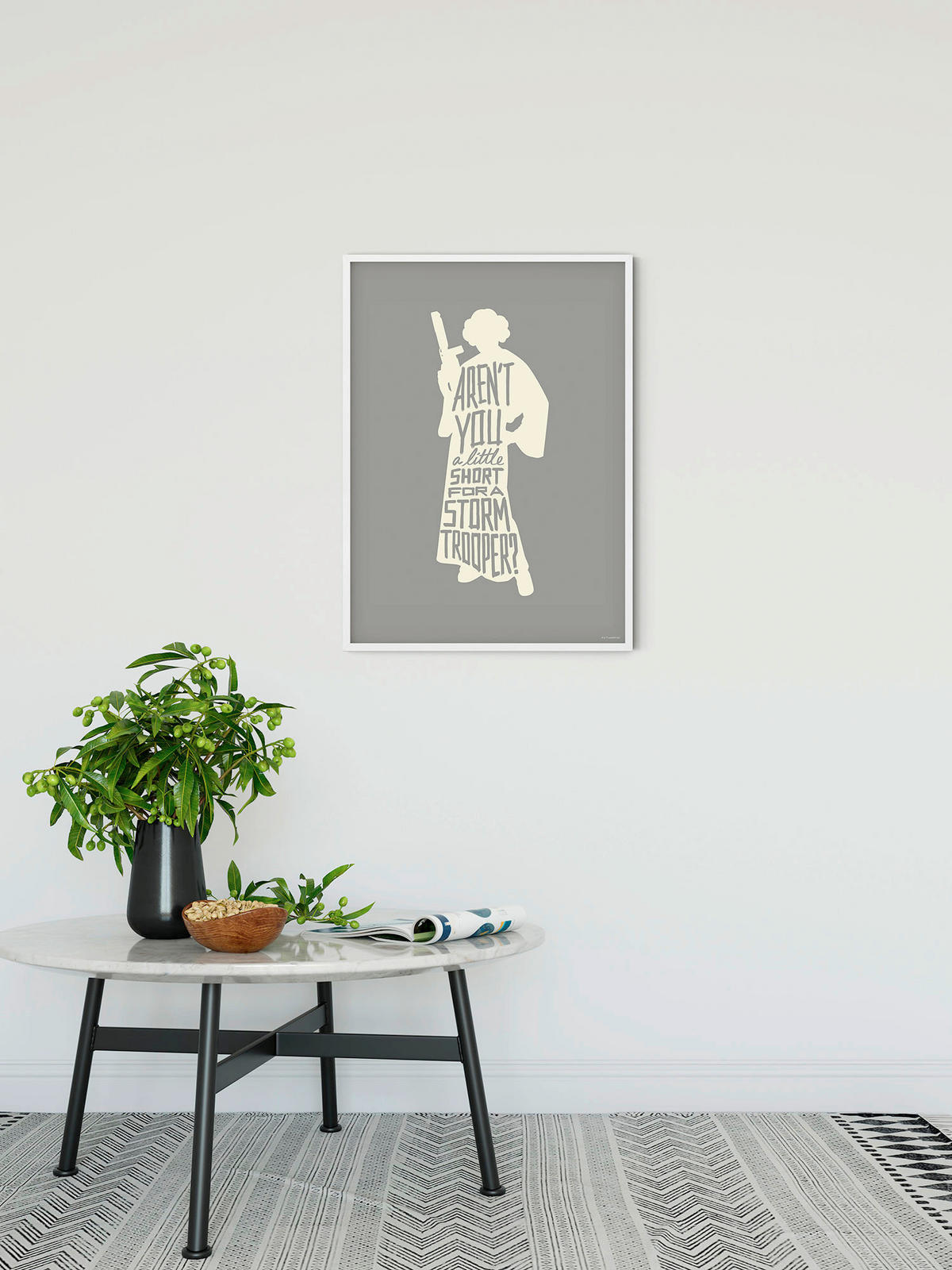 Komar Poster Star Wars Silhouette Quotes Leia Disney B/L: ca. 40x50 cm Star Wars Silhouette Quotes Leia - (40,00/50,00cm) - Komar