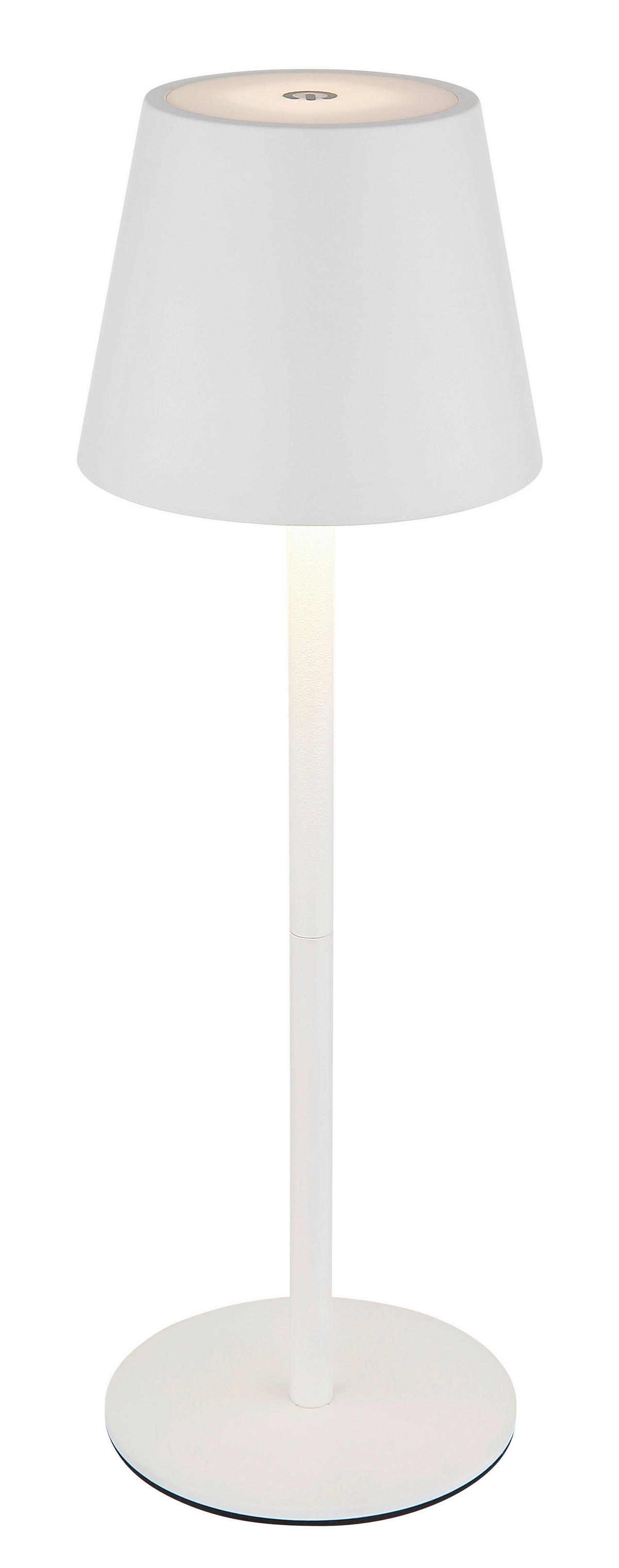 GLOBO LED-Tischleuchte Opal weiß Kunststoff Metall H/D: ca. 36x11,5 cm VANNIE I - weiß/Opal (11,50/36,00cm) - GLOBO