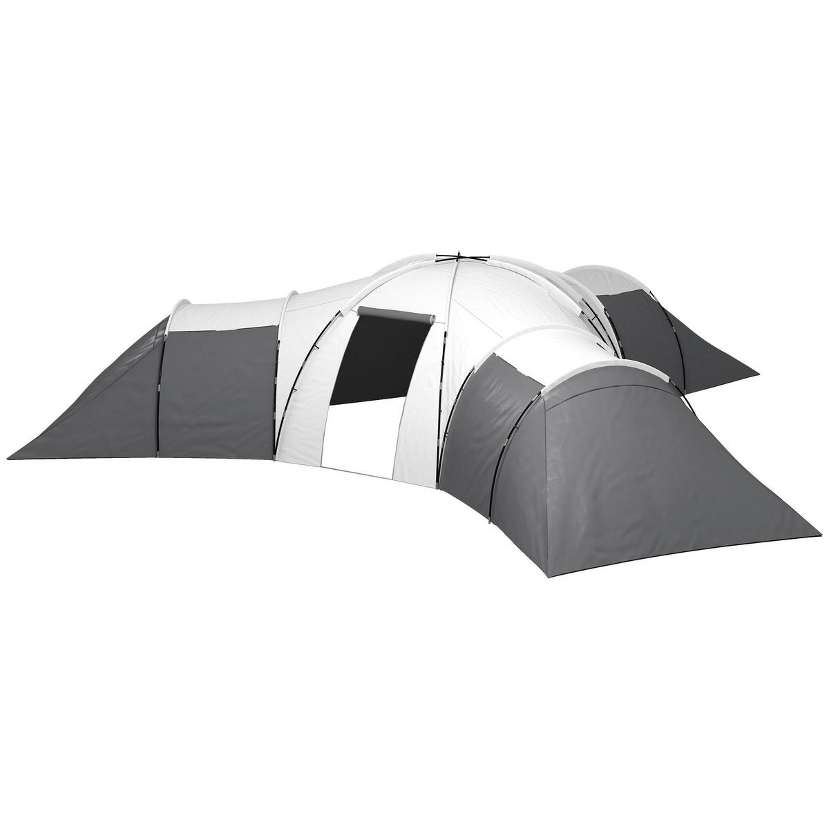 Outsunny Campingzelt B/H/L: ca. 615x225x615 cm Campingzelt - grau (615,00/615,00/225,00cm) - Outsunny