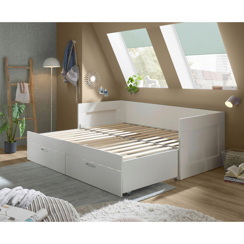 Thumbnail - Funktionsbett weiß Liegefläche B/L: ca. 90x200 cm