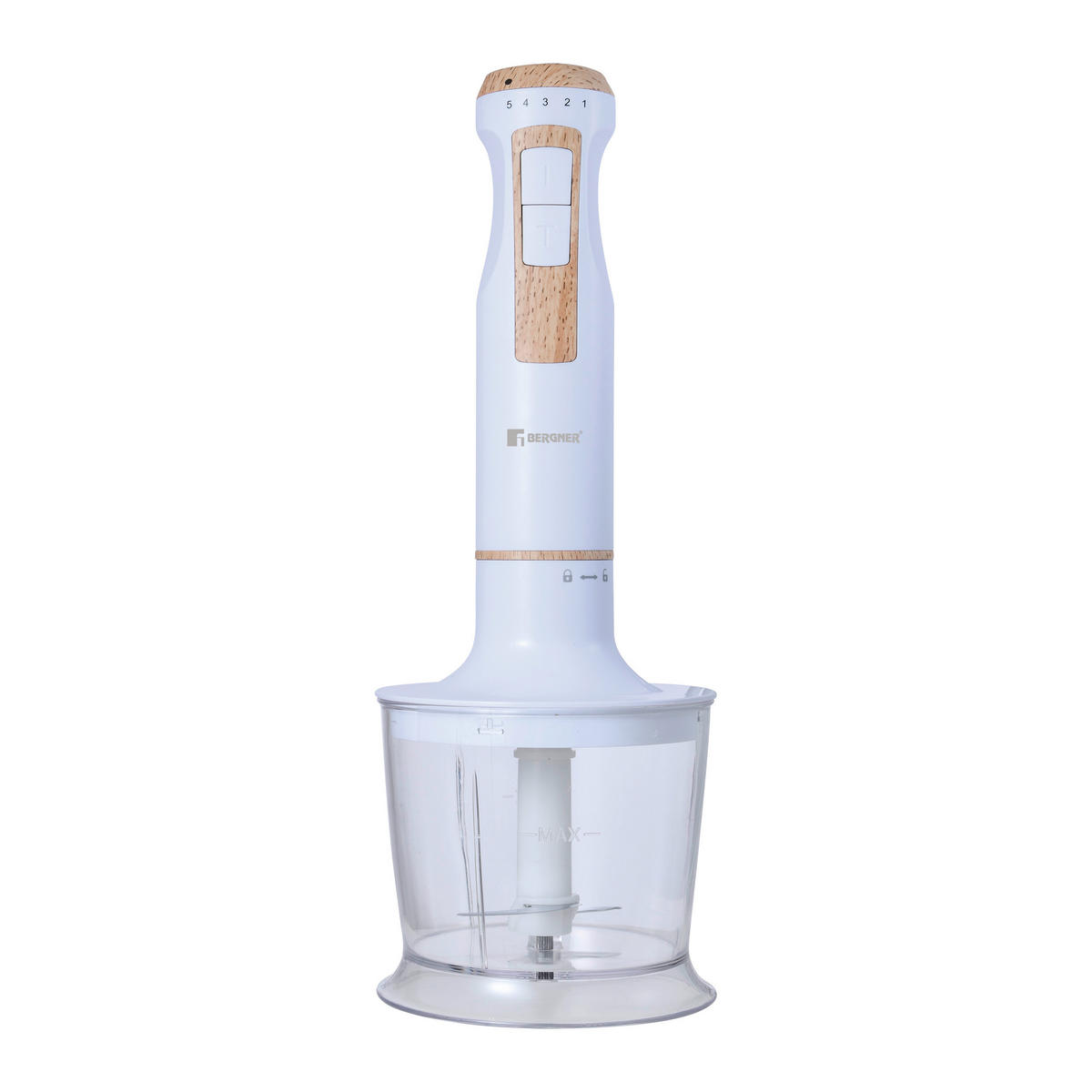 BERGNER Stabmixer weiß Edelstahl B/H/L: ca. 14x24,5x24 cm NATURALLY - weiß (24,00/14,00/24,50cm) - BERGNER