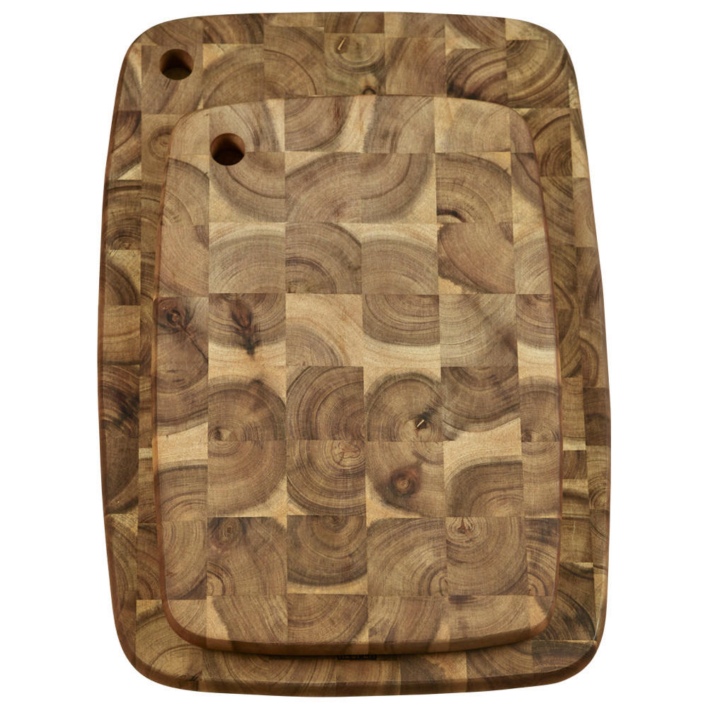 Kesper Schneidbrett natur Akazie Akazie B/H/L: ca. 28x4,5x40 cm Profi-Schneidebrett_2erSet - natur (40,00/28,00/4,50cm) - Kesper