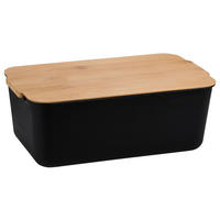 Kesper Brotkasten schwarz Kunststoff B/H/T: ca. 31x12x19 cm Brotbox - schwarz (31,00/12,00/19,00cm) - Kesper