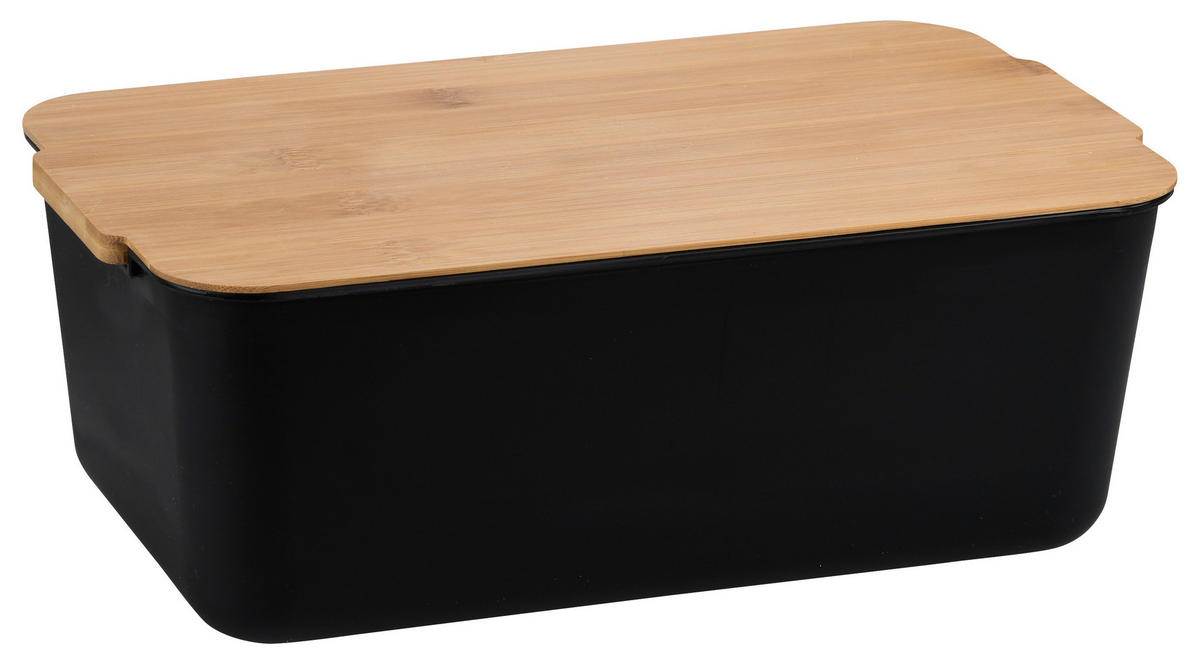 Kesper Brotkasten schwarz Kunststoff B/H/T: ca. 31x12x19 cm Brotbox - schwarz (31,00/12,00/19,00cm) - Kesper