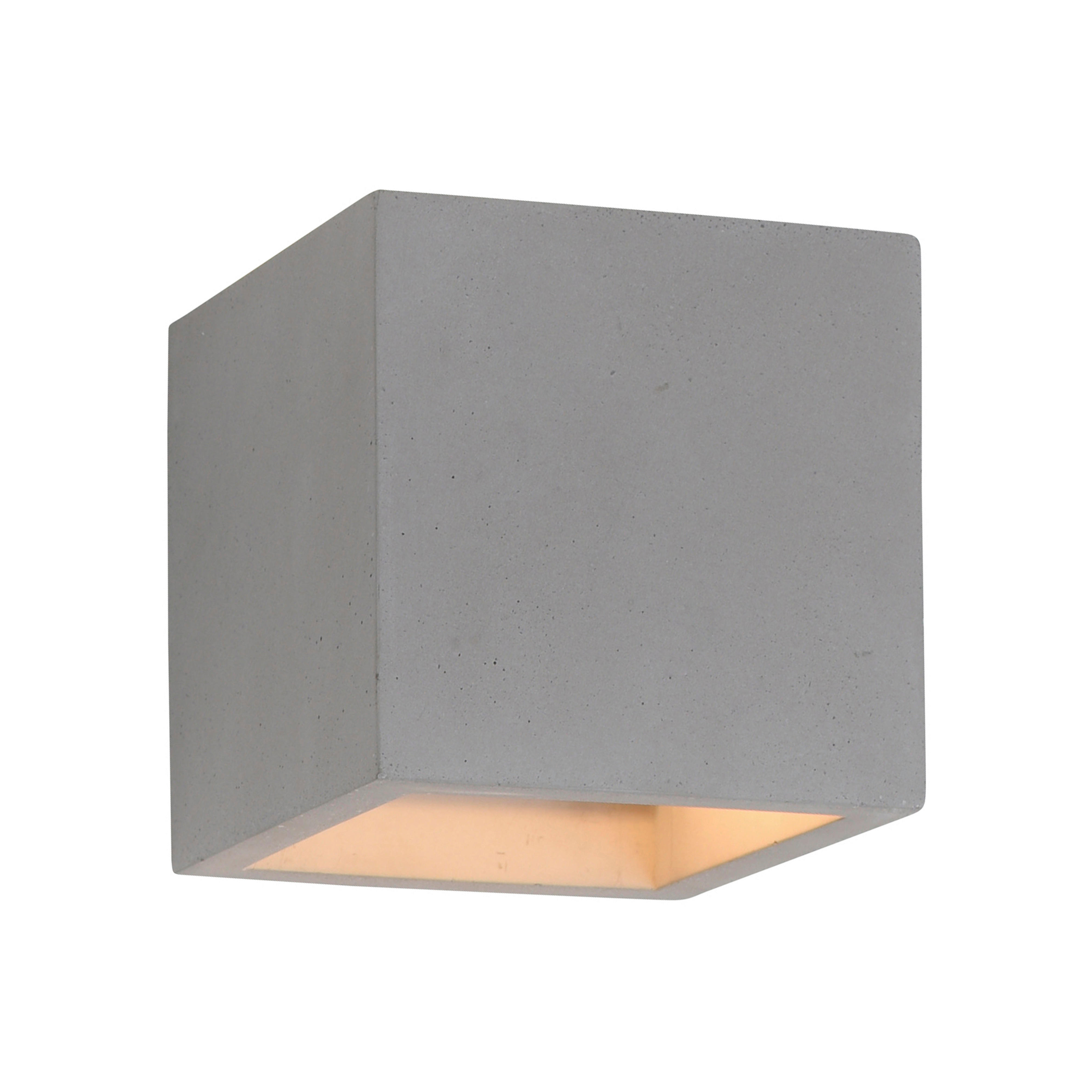 Paul Neuhaus Wandleuchte ETON 9069-22 grau Beton Eisen B/H/T: ca. 11,5x11,5x11,5 cm G9 1 Brennstellen